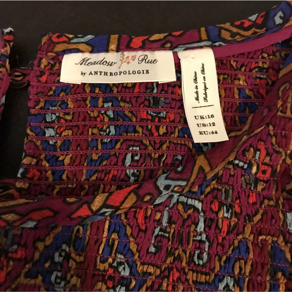 Anthropologie Meadow Rue Majolica Blouse - Size 12 - Picture 5 of 9